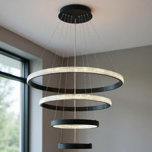 Load image into Gallery viewer, Candle Style Four Light Metal LED Dimmable Chandelier - Black
