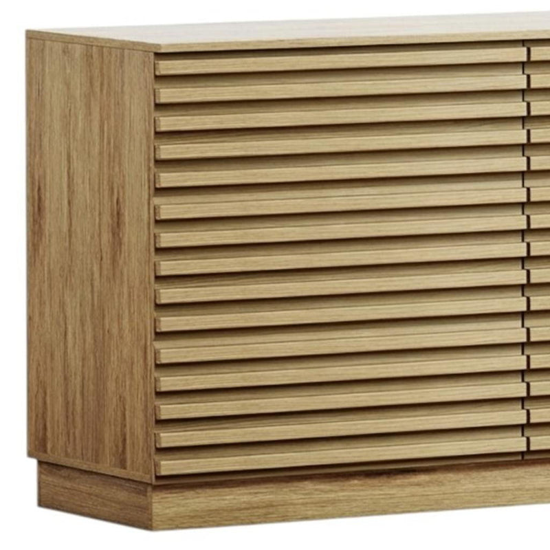 Solid Wood Console Accent Cabinet With Six Drawers - Oak