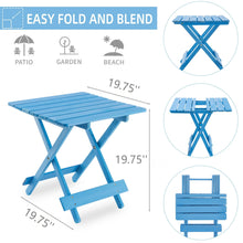 Load image into Gallery viewer, Folding Square Table For Backyard - Blue
