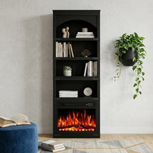 Load image into Gallery viewer, Four Tier USB Bookcase - Black
