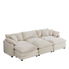 Load image into Gallery viewer, Modern Oversized Modular Cushion Sofa With Ottoman, Low Back, Deep Seating Sofa Set
