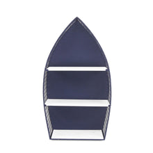Load image into Gallery viewer, Boat Shaped Bookcase (489054) - Navy Blue / White
