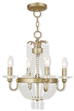 Load image into Gallery viewer, 20" Four Light Dimmable Chandelier With Shades - Gold
