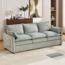 Load image into Gallery viewer, Modern 3 Seater Sofa With Side Storage Pockets For Living Room
