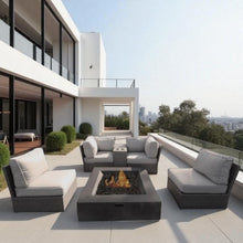 Load image into Gallery viewer, Patio Conversation Set &amp; Cushions, Seats 4 - Gray Mix
