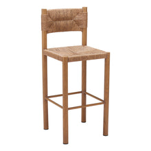 Load image into Gallery viewer, Rattan Aluminum Low Back Bar Height Bar Chairs (Set of 2) - Natural
