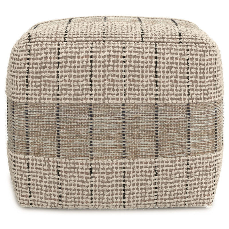 Jute Pouf Ottoman - Gray