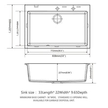 Load image into Gallery viewer, Kitchen Sink Granite Composite Drop In Sink With Durable Material - Black
