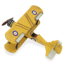 Load image into Gallery viewer, Hand Painted Model Airplane Tabletop Sculpture - Yellow / Black
