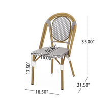 Load image into Gallery viewer, Outdoor Rattan And Aluminum French Bistro Chair Set

