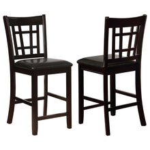 Load image into Gallery viewer, Lattice Back Counter Height Stools (Set of 2)
