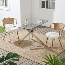 Load image into Gallery viewer, Dining Chairs With Wing Back Design For Kitchen (Set of 2) - Beige / Brown
