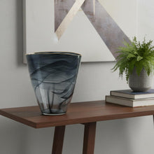 Load image into Gallery viewer, Abstract Swirl Art Table Vase - Charcoal
