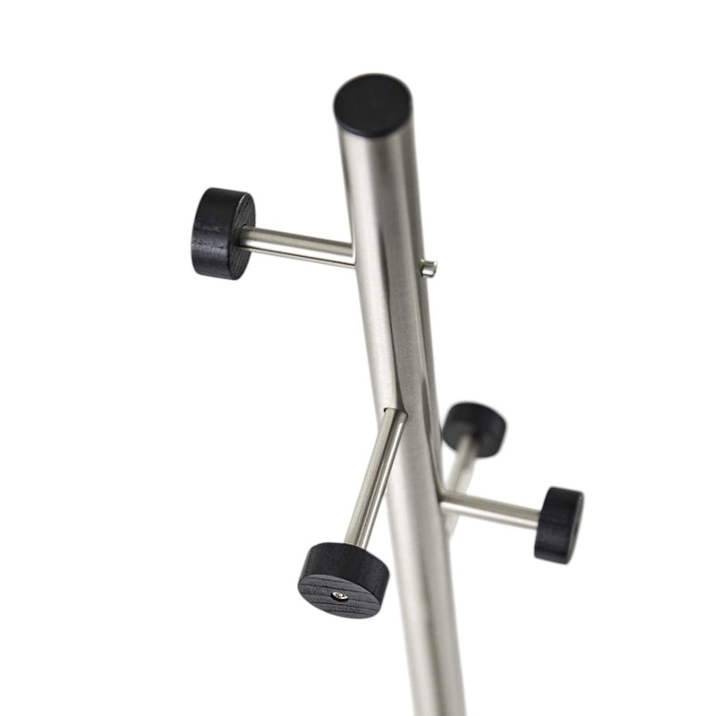 68" Brushed Steel Coat Rack - Silver
