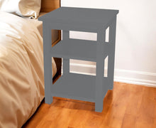 Load image into Gallery viewer, 28" Traditional Solid Wood Nightstand - Gray
