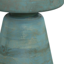 Load image into Gallery viewer, 18" Solid Wood Round End Table - Teal Blue
