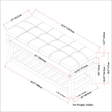 Load image into Gallery viewer, Saxon - Upholstered Transitional Storage Ottoman Bench
