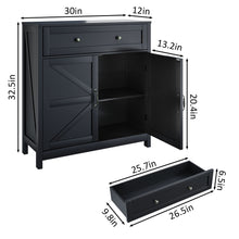 Load image into Gallery viewer, Farmhouse Storage Cabinet With Drawer And Adjustable Shelf
