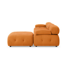 Load image into Gallery viewer, Modular Sectional Sofa, Button Tufted Designed and DIY Combination,L Shaped Couch with Reversible Ottoman, Orange Velvet
