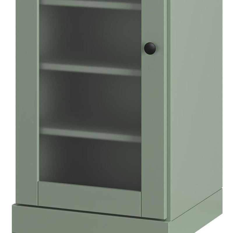 Ten Pair Solid Woodshoe Storage Cabinet (752267) - Sage