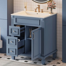 Load image into Gallery viewer, Bathroom Vanity With Sink, Compact Cabinet &amp; 2 Drawers And Adjustable Shelf
