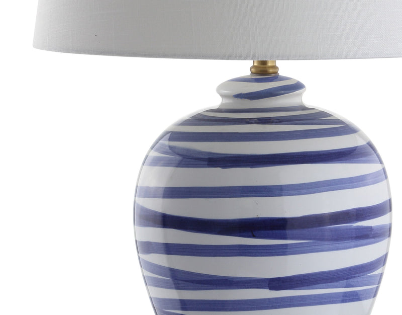 29" Novelty Table Lamp With Drum Shade - Blue