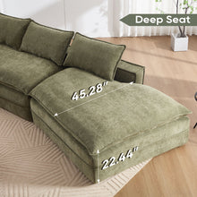 Load image into Gallery viewer, Modern Minimalist Modular Sectional Sofa With Deep Seats And Right Facing Chaise
