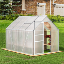 Load image into Gallery viewer, Walk-In Polycarbonate house &amp; Roof Vent, Sliding Doors, Aluminum Hobby Hot House For Outdoor
