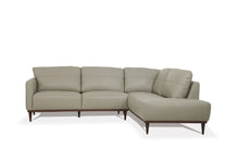 Load image into Gallery viewer, Leather L Shaped Two Piece Sofa Chaise Sectional - Light Green
