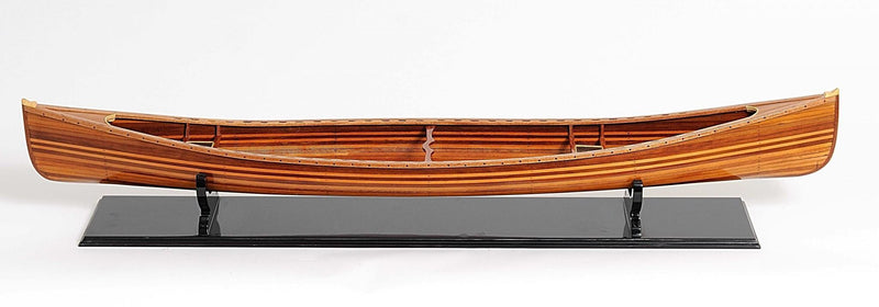 Solid Wood Hand Painted Model Boat - Brown
