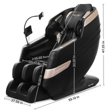 Load image into Gallery viewer, Massage Chair Recliner &amp; Zero Gravity With Full Body Air Pressure - Black

