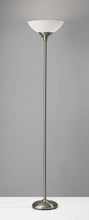 Load image into Gallery viewer, Tailored Metal Torchiere With Bright Illumination - Satin Steel
