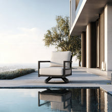 Load image into Gallery viewer, Outdoor Swivel Lounge Chair With Sunbrella Cushion, Weather Resistant - Ember Black
