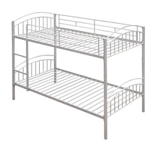 Load image into Gallery viewer, Twin Over Twin Metal Bunk Bed,Divided into Two Beds(Silver){OLD SKU:MF280424AAN}
