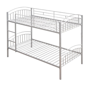 Twin Over Twin Metal Bunk Bed,Divided into Two Beds(Silver){OLD SKU:MF280424AAN}