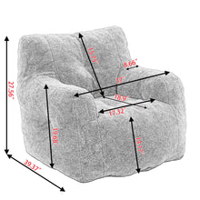 Load image into Gallery viewer, Soft Teddy Fabric Tufted Foam Bean Bag Chair With Teddy Fabric
