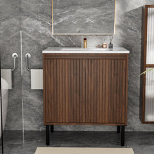 Load image into Gallery viewer, Bathroom Vanity With Ceramic Sink, Floor-Standing Design, Soft-Closing Drawers
