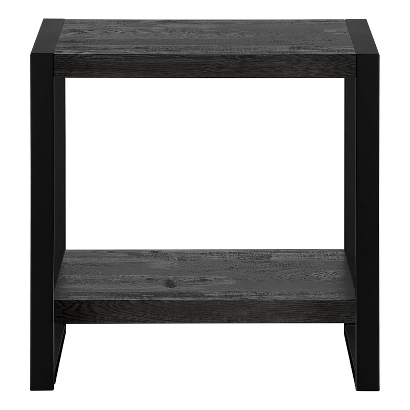 Manufactured Wood End Table With Shelf - Black