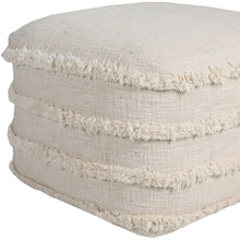 Load image into Gallery viewer, Cotton Square Ottoman - Cream
