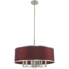 Load image into Gallery viewer, 20" Seven-Light Dimmable Chandelier With Shades - Nickel
