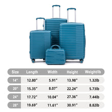 Load image into Gallery viewer, 4 Piece Luggage Set, Combination Lock
