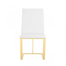 Load image into Gallery viewer, Upholstered Faux Leather Dining Room Side Chair - White
