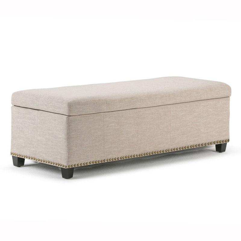 Upholstery Storage Ottoman - Dark Brown / Cafe Noir