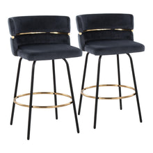 Load image into Gallery viewer, Cinch - Contemporary Fixed Height Counter Stool With Swivel &amp; Round Footrest (Set of 2)
