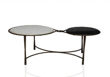Load image into Gallery viewer, Mid Century Dual Rim Coffee Table - Black and White
