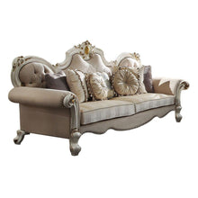 Load image into Gallery viewer, Velvet Sofa And Toss Pillows - Pearl

