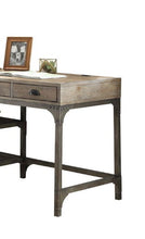 Load image into Gallery viewer, Gorden - Weathered Antique Metal Writing Desk - Oak

