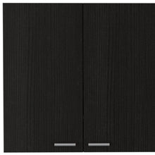 Load image into Gallery viewer, 59" Wood Wall mounted Accent Cabinet With Five Shelves - Black
