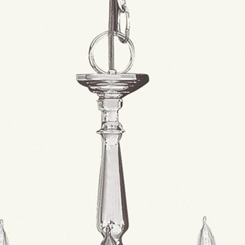 15" Five Light Metal Dimmable Chandelier With Shades - Nickel