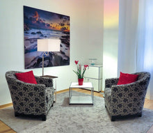 Load image into Gallery viewer, Steel Tray Table Floor Lamp With Square Shade - Silver White
